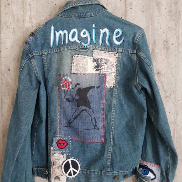 HANDMADE Vintage Denim 90's Levis Lee Diesel - Picture 4 of 5